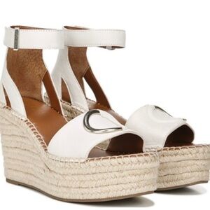 Franco Sarto White Espadrille Wedges